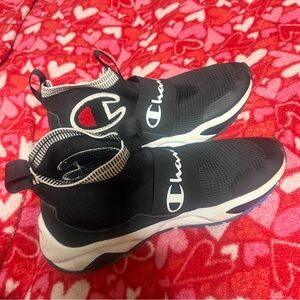 Champion Black and White Slip-On Athletic Sneakers
